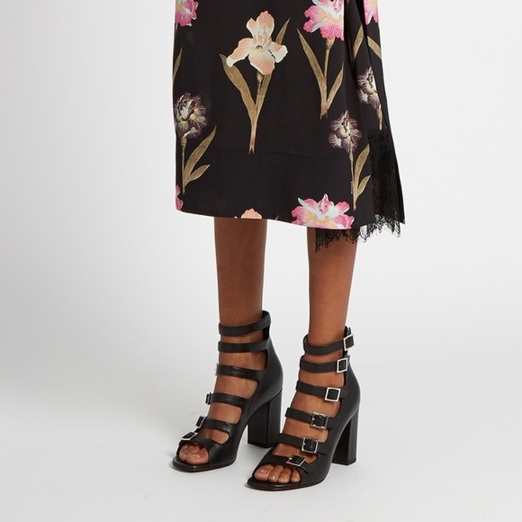 Saint Laurent Babies YSL Suede Gladiator Heeled Sandals - Picture 2 of 10